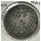 GERMANY PRUSSIA: 1904-A Silver 2 Mark