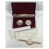 1983 & 1984 Olympic 2-Coin Silver Proof Dollar Set