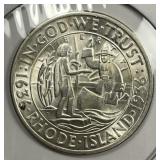 1936-D Rhode Island Commem Silver Half CH BU