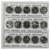 2017-S 2018-S 2019-S Washington Quarter Sets BU