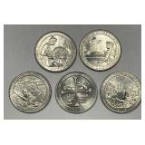 2019-W West Point Quarter Complete 5-Coin Set
