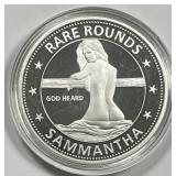 Rare Rounds Nude Samantha 1 Ounce.999 Silver