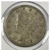 1896 Liberty Head V Nickel Extra Fine XF details
