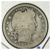 1892-S Barber Silver Quarter About Good AG