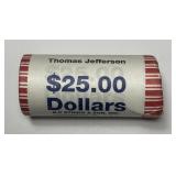 2007 Thomas Jefferson Presidential $25 Bank Roll