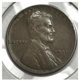 1911-S Lincoln Wheat Cent Extra Fine XF