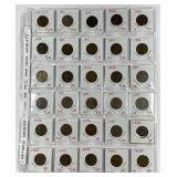 Page With 30 Early Date Lincoln Cents 1909-1919D