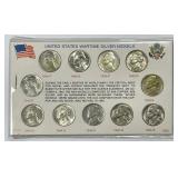 1942-1945 Jefferson Silver Wartime Nickel Set