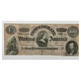 1864 $100 Confederate Note Lucy Pickens T-65