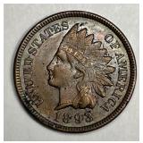 1895 Indian Head Cent About Uncirculated AU