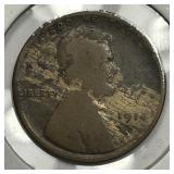 1914-D Lincoln Wheat Cent Key Date About Good AG