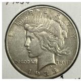 1935-S Peace Silver $1 Extra Fine XF