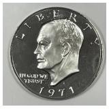 1971-S Silver Proof Eisenhower Dollar Cameo PRF