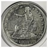 1878-S Silver Trade Dollar Extra Fine XF details