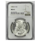 1903-O Morgan Silver $1 NGC MS61