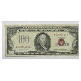 1966-A $100 US Legal Tender Note Red Seal XF