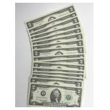 Lot of 17 2003-A $2 FRN Consecutive Crisp UNC