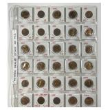 Mix of 30 Lincoln Wheat Cents 1949 - 1956-D UNC
