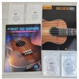 2 Ukulele Music Books & 4 Packs of Aquila String