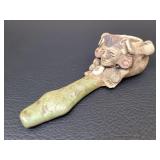 Vintage Native American Effigy Pipe - Hand Carved