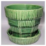 Vintage McCoy Basket Weave Design Planter