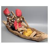 African American Handmade Boat with People