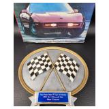 The Corvette Book and Race Trophy