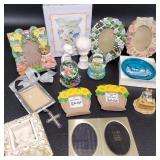 Multiple Small Picture Frames Ornaments Etc.