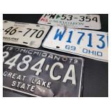 4 Vintage License Plates