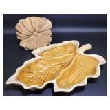 Hull Pottery - Leaf Dish and Wall Pocket