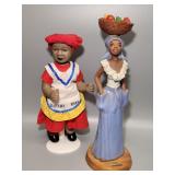 2 Ceramic Jamaica & Bahamas Figurines