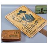 Vintage Advertising Sign and Tins