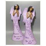 2 African American Mom & Grandma Figurines