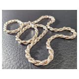 925 Sterling Silver Rope Chain 16"