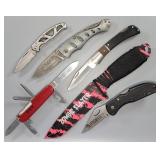 Multiple Pocket Knives and Others