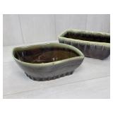 Hull Pottery Planters - Scroll Leaf & Rectangle