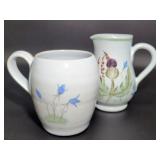 2 Buchan Pottery Thistle Ware Pitcher & Cup