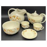 Vintage Hall China Autumn Leaf Six Pieces