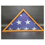 United States American Flag Framed in Case