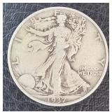 1937 Liberty Walking Half Dollar Coin