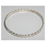 925 Sterling Silver Twisted Bangle Bracelet