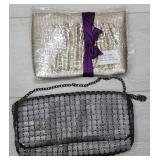 2 Metal Clutch Evening Bags