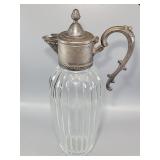 Vintage Plated Glass Ewer