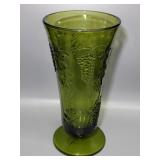 Vintage Indiana Glass Grape Vase Green