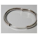 Sterling Silver Etched Bangle Bracelet