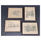 4 Vintage Prints - Marjorie Christine Bates