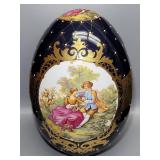 Large Limoges Fine Porcelain Egg - Reproduction