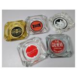 Vintage casino & other glass ashtrays 3.5"