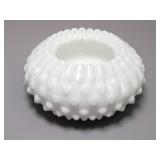 Vintage Fenton white milk glass hobnail bowl