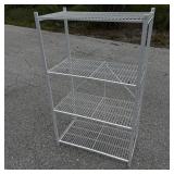 White metal origami 4 shelf folding rack